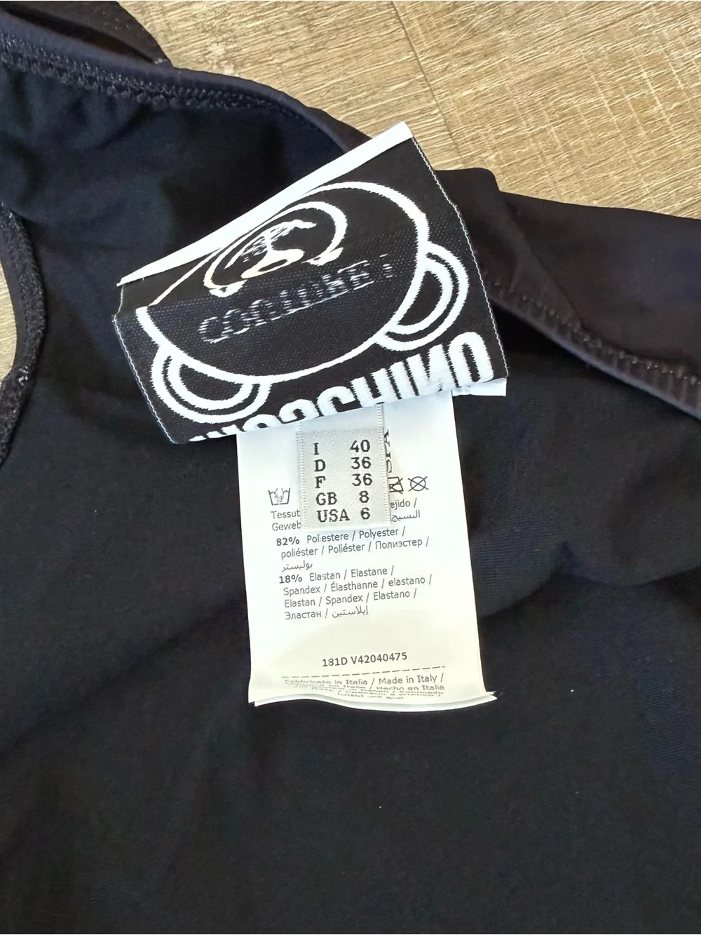 Moschino Black One-Piece Swim